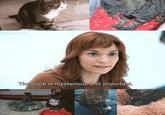 A meme showing cats kneading. The cats surround an image of Helly from "Severance" saying "the work is mysterious and important."