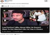 these titles are smokin me bra LMAOOOO A user finds LowTierBalrog troll thumbnails about LowTierGod hilarious