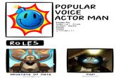 Gianni Matragrano version of the Popular Voice Actor Man / Roles meme.