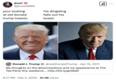 A "quote tweet":https://knowyourmeme.com/memes/quote-retweets-qrts of the hacked old  the old "tweet":https://knowyourmeme.com/memes/sites/twitter-x from the official X account of "U.S.":https://knowyourmeme.com/memes/cultures/united-states-of-america President "Donald Trump":https://knowyourmeme.com/memes/people/donald-trump linking to a "meme coin":https://knowyourmeme.com/memes/meme-coins on "Pump.fun":https://knowyourmeme.com/memes/sites/pumpfun called "Trump's Meat," showing a fake naked photo of Trump.