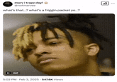 A "GIF":https://knowyourmeme.com/memes/cultures/gif that combines the "XXXTentacion":https://knowyourmeme.com/memes/people/xxxtentacion "What's a Father?" meme with the "Jeff Bliss / Friggin' Packet Yo":https://knowyourmeme.com/memes/jeff-bliss-friggin-packet-yo meme.