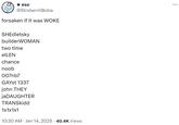 eso @StrxberriiiBoba forsaken if it was WOKE SHEdletsky builderWOMAN two time eILEN chance noob 007nb7 GAYst 1337 john THEY jaDAUGHTER TRANSkidd 1x1x1x1 10:30 AM ⚫ Jan 14, 2025 40.4K Views