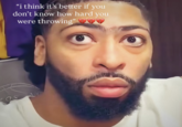 A "reaction meme":https://knowyourmeme.com/memes/reaction-images featuring NBA star Anthony Davis grew popular after the Lakers' Anthony Davis was traded for "Luka Doncic":https://knowyourmeme.com/memes/events/luka-doncic-trade in the "NBA":https://knowyourmeme.com/search?q=nba in February 2025. The meme is used to joke about someone receiving bad news in an inconvenient or jarring manner.