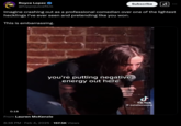 "Natalie Cuomo's Crowdwork Crashout" clip was universally criticized by viewers on X, who called her response a "crashout":https://knowyourmeme.com/memes/crashout-crash-out, and criticized the comedian's inability to crush off an awkward heckler interaction. The "viral video":https://knowyourmeme.com/memes/viral-videos shows comedian Natalie Cuomo shouting down a heckler at a comedy show she was performing at. After the heckler says, "I can roast you too," Natalie Cuomo pauses her set to berate him, telling him "it is such a hard time in this world right now," "you're putting negative energy out there," and "it's the last show of my weekend," while repeatedly saying "look me in the eye."
