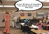 A meme showing a Persona character as a teacher. In the meme she says, "In my 10 days of teaching I've never seen a class this bad."