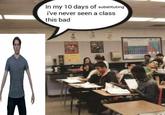 In my 10 days of substituting i've never seen a class this bad