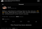 An original screenshot of a memorable tweet posted by a "Wilbur Soot":https://knowyourmeme.com/memes/events/wilbur-soot-shelby-shubble-abuse-allegations fan after his ex-girlfriend "Shelby Shubble":https://knowyourmeme.com/memes/events/wilbur-soot-shelby-shubble-abuse-allegations accused him of repeatedly crossing her boundaries and "biting":https://knowyourmeme.com/memes/girlfriend-bite her without her consent. The tweet reads, "Wilbur admitted to biting, Not to the abuse,🫶🫶 Plus, Bitting isn't even the worst people can do. (Holocaust.) and much worse." The post was widely mocked after it was posted in late February 2024, with internet users treating it as a "phrasal template":https://knowyourmeme.com/memes/snowclone for jokes into the year 2025.