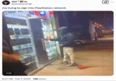 Meme shared to Twitter / X about a 24-hour "PlayStation Network":https://knowyourmeme.com/memes/subcultures/playstation outage that began on Friday evening, February 7th, 2025, that affected players' ability to access online gaming and the PlayStation Store.