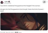 A tweet by @mulyiddie. The tweet is about the intimate scene in "Arcane" between Vi and Caitlyn.