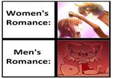 An "exploitable":https://knowyourmeme.com/memes/exploitables "redraw":https://knowyourmeme.com/memes/redraw part of a trend that grew popular on X / Twitter in February 2025. The trend sees internet users joking about the differences (or lack thereof) between men's and women's romance fiction.