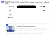 Saltydkdan @saltydkdan Feb 10, 2025 This isn't a joke, the only piece of merch on his site is a shirt with a swastika on it 3:10 = HH-01 Kurrco @Kurrco Feb 9 • 0:27 81 YEEZY.( KANYE'S SUPERBOWL AD (2025) "I spent all the money for the commercial on these new teeth so, once again, I had to shoot it on the iPhone" ✓ Is HH-01 Hitler related? What inspired swastika use?