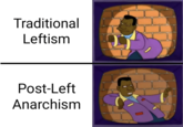 Meme about the _Simpsons_ "Black people drive a car like this" gag, where Homer laughs at a Black comedian doing observational racial comedy on TV.  The bit involves the comedian leaning back and saying "Black guys drive a car like this," and "white guys drive like this," while crouching forward. The joke inspired a meme that comments on superficial observational humor and jokes about perceived differences where none actually exist.