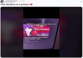 An Evangelion meme reading, "This fandom is a prison 💔."