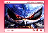 Artwork of metal sonic saying "hue hue hue."