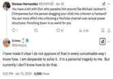 Grimes tweets that she did not consent to Musk allowing her son to be photographed in the press.
