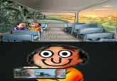 A meme based on the "two guys on a bus":https://knowyourmeme.com/memes/two-guys-on-a-bus meme. The meme shows the happy guy sitting next to the sad guy, showing him "1 guy 1 jar":https://knowyourmeme.com/memes/1-guy-1-jar on his phone.