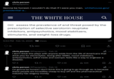 chris person @Papapishu Gonna be honest: I wouldn't do that if I were you man. whitehouse.gov/ presidential-a... THE WHITE HOUSE Q (iii) assess the prevalence of and threat posed by the prescription of selective serotonin reuptake inhibitors, antipsychotics, mood stabilizers, stimulants, and weight-loss drugs; 5:53 PM - Feb 13, 2025 - 1M Views 15 17980 3.9K 405 chris person @Papapishu Feb 13 I don't think this plays with anyone aside from the 3% of Americans that drink piss for electrolytes. Going after SSRIs, mood stabilizers, antipsychotics, adhd meds and ozempic feels like a way to engineer a disaster. 1771 2.5K 62K chris person @Papapishu Feb 13 I'm gonna be honest I don't think this is going to go through as-is because these people are incredibly cheap to buy off and the pharmaceutical industry has wegovy money. 17 31 1.4K ill 40K ...