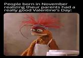 People born in November realizing theur parents had a really good Valentine's Day: