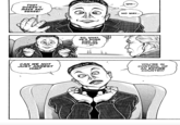The sixth page of the February 2025 "_Baki_":https://knowyourmeme.com/memes/subcultures/baki-the-grappler chapter with "Elon Musk":https://knowyourmeme.com/memes/people/elon-musk and "Donald Trump":https://knowyourmeme.com/memes/people/donald-trump.