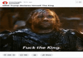 Several Redditors discussed the "Long Live the King" posts made by Donald Trump and the official White House page.
