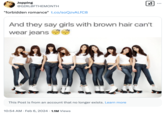 A viral 2016 tweet by @champagnearii became a meme and inspired subsequent jokes that follow the phrasal template, "Who Said X Can't Y?" This 2024 tweet uses the original meme as a template to joke about the K-Pop band LOONA.