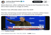 A "tweet":https://knowyourmeme.com/memes/sites/twitter-x condemning "Steve Bannon":https://knowyourmeme.com/memes/people/steve-bannon and the "U.S.":https://knowyourmeme.com/memes/cultures/united-states-of-america GOP for being complicit in "Nazism":https://knowyourmeme.com/memes/cultures/nazism.
