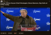 A "Reddit":https://knowyourmeme.com/memes/sites/reddit post to /r/pics, showing Steve Bannon's apparent "Sieg Heil" salute at the 2025 CPAC.