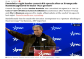 A report from The Guardian about French far-right leader Jordan Bardella canceling his appearance at the 2025 CPAC because of "Steve Bannon's":https://knowyourmeme.com/memes/people/steve-bannon apparent "sieg heil" salute.