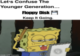 February 7th, 2025 post by SpongeBob Memes An "image macro":https://knowyourmeme.com/memes/image-macros of SpongeBob sticking his tongue out and tapping his head with a pencil while looking at a notepad and saying, "Come on, think!" The "GIF":https://knowyourmeme.com/memes/cultures/gif and "reaction image":https://knowyourmeme.com/memes/reaction-images is typically used to joke about thinking hard about something.