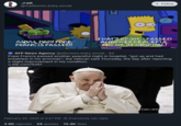 February 20th, 2025 Skeet by @matttomic Internet users reacted to an oddly phrased tweet by AFP News that read, "Pope Francis, who has been diagnosed with pneumonia in both lungs, passed a "peaceful night", the Vatican has said." This Bluesky post by @matttomic parodies a _Simpsons_ gag where Lisa wakes up her parents saying, "Mom, Dad, Bart's dead," only for Bart to appear and say, "Dead serious about going to Itchy and Scratchy Land."