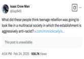 A "quote tweet":https://knowyourmeme.com/memes/quote-retweets-qrts from an "alt-right":https://knowyourmeme.com/memes/cultures/alt-right "Twitter / X":https://knowyourmeme.com/memes/sites/twitter-x user in support of Carly Minnick for doing a "Nazi":https://knowyourmeme.com/memes/cultures/nazism salute.