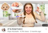 A YouTube thumbnail from a Piper Rockelle video. The video clickbaits that Rockelle is pregnant.