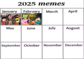 2025 memes January February March April 2 NINTENDO SWITCH B May June July August September October November December