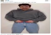 A meme of the hole guy in jeans.