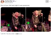 Cortisa Starc @CortisaStar this is how i felt last night it was awesome Pentagram 1:26 PM - Feb 28, 2025 7,128 Views ...