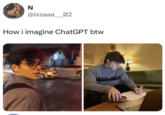 Tweet that reimagines ChatGPT to look like a handsome young man. In early 2025, a number of viral TikToks, Reels, and tweets, typically made by young women, portrayed the AI chatbot as a young man with brown hair, brown eyes, and glasses, painting "him" as a nerdy but attractive person. The posts inspired viral memes and posts that mocked the idea of imagining ChatGPT as a person.