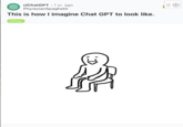 C r/ChatGPT 1 yr. ago PhyrexianSpaghetti This is how I imagine Chat GPT to look like. Other ::D