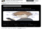 Tweet criticizing a viral post that reimagined ChatGPT to look like a handsome young man. In early 2025, a number of viral TikToks, Reels, and tweets, typically made by young women, portrayed the AI chatbot as a young man with brown hair, brown eyes, and glasses, painting "him" as a nerdy but attractive person. The posts inspired viral memes and posts that mocked the idea of imagining ChatGPT as a person.