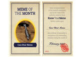 February 2025 Know Your Meme Meme of the Month community poll certificate, awarded to Cave Diver Memes.