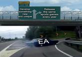 imgflip.com LEFT EXIT 12 Develop something new and unique Release the same sports games every year EA