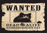 WANTED DEAD & ALIVE SCHRÖDINGER'S CAT by Foundry.com Snorgtees.com License conesy of Creative.com