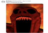 Tweet quoting a video of comedian Dan Hentschel screaming with his face painted red to joke about the horror video game _Vapour_.