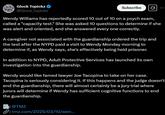 TOPICKZ Glock Topickz ❤ @Glock Topickz Subscribe 0 Wendy Williams has reportedly scored 10 out of 10 on a psych exam, called a "capacity test." She was asked 10 questions to determine if she was alert and oriented, and she answered every one correctly. A caregiver not associated with the guardianship ordered the trip and the test after the NYPD paid a visit to Wendy Monday morning to determine if, as Wendy says, she's effectively being held prisoner. In addition to NYPD, Adult Protective Services has launched its own investigation into the guardianship. Wendy would like famed lawyer Joe Tacopina to take on her case. Tacopina is seriously considering it. If this happens and the judge doesn't end the guardianship, there will almost certainly be a jury trial where jurors will determine if Wendy has sufficient cognitive functions to end the guardianship. :@TMZ : tmz.com/2025/03/10/wen...