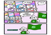 An edit of a StoneToss comic. The edit references the app WhatsApp.