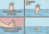 chronic illness patient "Your lab results are normal!" Doctor