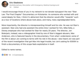 LinkedIn post about _Stan Lee: The Final Chapter_, an upcoming documentary directed by Jon Bolerjack, a man claiming to be Stan Lee's assistant in his last days. This post refutes Bolerjack's claims, and alleges that he is a "videographer hired by one of Stan's biggest abusers, Max Anderson, who is featured heavily in the documentary."