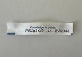 WHO WHAB] Knowledge is power. FRANCE IS BACON