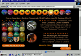 GameSpot - Microsoft Internet Explorer File Edit View Go Favorites Help Address http://web.archive.org/web/19961105034129/http://www.gamespot.com/ index join now GAMESP e Links ☑ T feed about back US New on GameSpot... Reviews: Toonstruck, SkullCracker, Area 51, Daytona USA, B GAMES INTER ACTION ADVEN PUZZLES ACTIVE TURE CLASSIC MOVIE ROLE PLAY ING SIMU LATION SPORTS STRAT EGY GameSpot Top 10 WHAT'S NEW November 4, 1996 Star Control 3 Demo is Here GT Prepares Duke Nukem Add-on You Don't Know About Jack Vol. 2 Burst Releases Toonstruck SPECIAL FEATURES The Multiplayer Revolution Pandora Directive Walk-Thru Online Gaming Survey Results The Complete Guide to Quake SEARCH FOR: Start e GameSpot - Microsoft... Internet zone ADVANCED SEARCH 2:53 PM