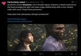 Particularly Jaded @Lungbarrow1 • 11h Assasin's Creed Shadows, set in feudal Japan, features a black samurai as the lead protagonist who can have a gay relationship with a non-binary male who uses They/Them pronouns. How does this obnoxious s--- get produced? #UbisofthatesJapan #AssassinsCreedShadows 172 ❤ 11 ill 1.5K