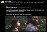Grummz @Grummz . Mar 19 Non-binary did not exist in Feudal Japan, but they forced it in there for Assassin's Creed Shadows. LearningTheLaw @Mangalawyer • Mar 19 Breaking: Yasuke actually has a gay romance in AC Shadows with a character named Ibuki, who identifies as non-binary (they/them). After some flirting, they kiss each other. Bro, it looks like he's high as f***. It's over Imao